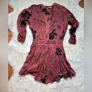 O’Neill long sleeve burgundy dress